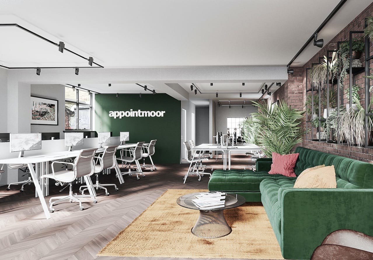 Appointmoor CGI of Office workspace