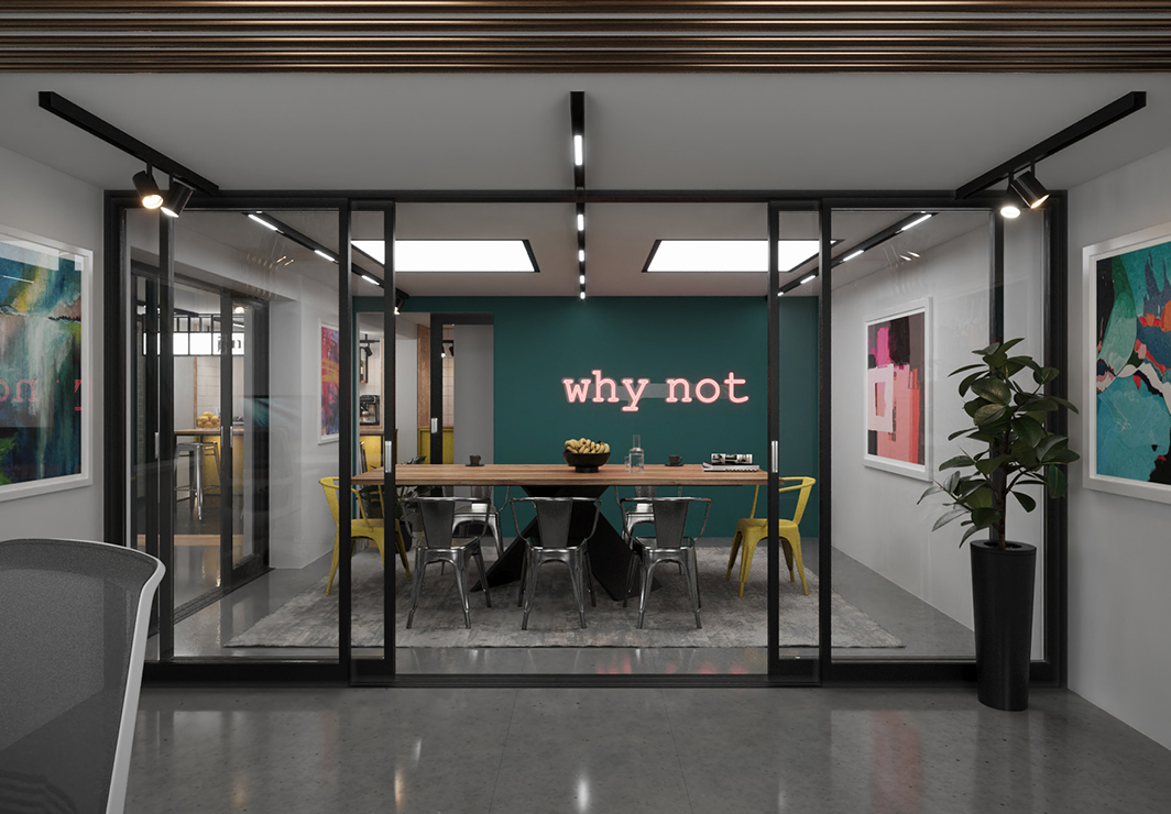 Bermondsey Basement Interior with Meeting Area